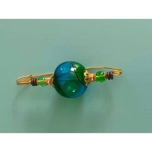 Vintage Hand Blown Glass Brooch